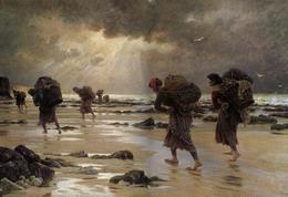 Maroniez, les moulieres au soleil couchant, 1905, huile sur toile, 94 x 120 cm, Musée de Boulogne-sur-Mer, Inv. P. 393/13
