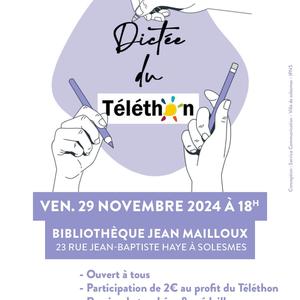 dictée téléthon solesmes 2024