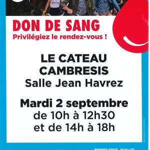 don du sang au cateau