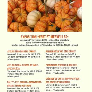 Activités d'octobre à la Maison de la Nature