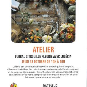 atelier floral citrouille